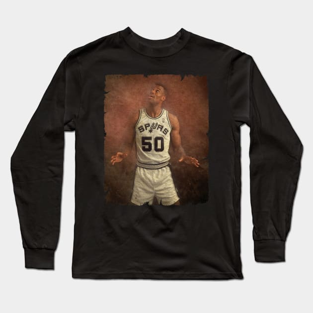 David Robinson #50 Spurs '1996' Long Sleeve T-Shirt by Wendyshopart